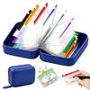 Waterproof Pill Pouch Set 14,Pill Pouch Organizer Binder Zipper Case for Travel Medicine,A8 Organizer 7 to 14 Days of Meds Resistant Shell Crush (Blue) view 1
