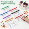 Waterproof Pill Pouch Set 14,Pill Pouch Organizer Binder Zipper Case for Travel Medicine,A8 Organizer 7 to 14 Days of Meds Resistant Shell Crush (Blue) view 3