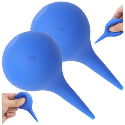 Ear, 2PCS 30ml Ear Bulb, Soft Elastic Silicone Suction Device, Reusable Syringes for Removing Wax, Bulb