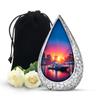 Remembrate Large Ship Cremation Urn for Adults - 10 Inch Sunset Memorial Urns for Human Ashes Female Mom, Blue Decorative Funeral Urn, Tribute Urn Large Adult Male and Female view 1