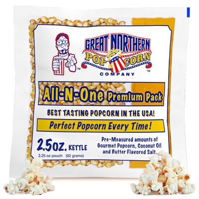 Great Northern Popcorn Movie Theater Style 2.5oz Popcorn Packs, 5-Count