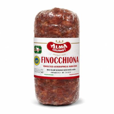 Alma Gourmet Finocchiona IGP Salami, Approx. 3 lb - Imported Tuscan Salami with Fennel Seeds, Traditional Italian Dry Cured Meat for Charcuterie Boards, Product of Italy