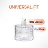 ONE-CARE Pen Tips 31G x 8mm (5/16"),Twist-On Design Thin-Wall, 100 Box view 2