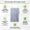 [6 Pack] No Scent Moisture Absorber and Odor Eliminator 14 oz Beads with Microfiber Cloth - Dehumidifier for Basements - Damp Rid Refills, Moisture Absorbers view 3