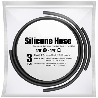 Silicone Hose 1/8 ID 1/4 OD Soft Replacement Silicone Tubing for SC1200, AirSense 10 and AirCurve 10 Humidifier