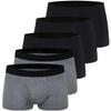 AIRCUTE Urine Incontinence Underwear for Men Washable Leak Proof Absorbency Boxer Briefs with Fly Bladder Control 60ML, 5 Pack (4XL,Black3-Dark Grey2) view 1