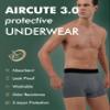 AIRCUTE Urine Incontinence Underwear for Men Washable Leak Proof Absorbency Boxer Briefs with Fly Bladder Control 60ML, 5 Pack (4XL,Black3-Dark Grey2) view 3