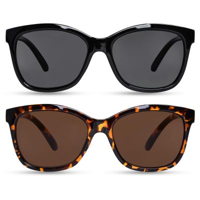 YUKANG Reading Sunglasses Womens, Full Lens Sun Readers Outdoor Reading Sunglasses for Women Men UV400/Anti Glare Filter Black+Tortoise 1.0