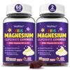 Sugar Free Kids Magnesium Glycinate Gummies - Magnesium Glycinate Gummy with D3 & C for Ages 4-8 - No Melatonin, Non-Habit Forming, Vegan, 2 Pack view 1