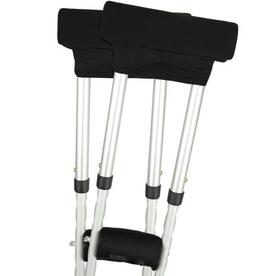 Linyuir Underarm Cushion Pads and Handle Covers for Crutches Comfortable Armpit Support Crutch Accessories Black One Size