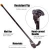 Wooden Elephant for The Double Festival Walking Canes, with Cane Strap and 4 Removable Anti Slip Scepter, Men Womens Luxury Stick 90cm view 4