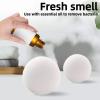 Tomotato 6 Pcs Wool Laundry Balls, Reusable Natural Fabric Softener Wool Dryer for Speeding Up Dry Time, Dryer Balls view 2