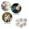 Tomotato 6 Pcs Wool Laundry Balls, Reusable Natural Fabric Softener Wool Dryer for Speeding Up Dry Time, Dryer Balls view 3