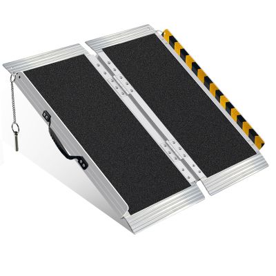Rocspire 3FT Wheelchair Ramp, 800lb Folding Anti-Slip Ramp
