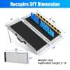 Rocspire 3FT Wheelchair Ramp, 800lb Folding Anti-Slip Ramp view 2