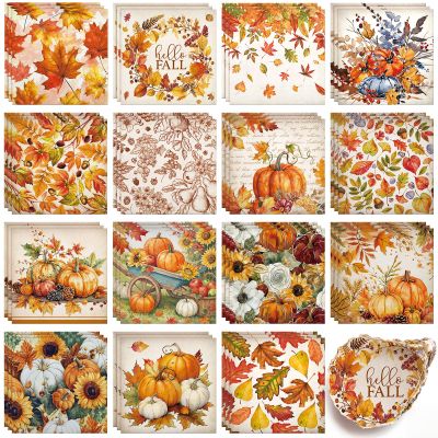 Gueevin 45 Pack Christmas Napkins for Decoupage,Fall