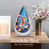 Remembrate Ocean Seahorse Keepsake Urn for Ashes - 3 Inch Blue 4 Small Set Cremation Memorial Urn for Human Ashes Adults - Cremation Burial Urns for Husband and Wife 10 Inch view 3