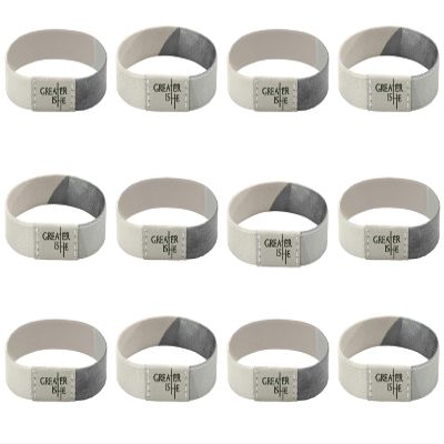 Living Grace Bulk Christian Bracelets -12-Count Reversible 7" Elastic Wristbands, Greater is He