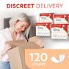 Tranquility Premium Personal Care Pads, Maximum Absorbency Incontinence & Postpartum Pads for Women, Bladder & Odor Control, Breathable Extended Wear, Latex Free, 12 inch, 120 Count view 2