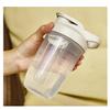 ChezMax Shaker Bottle for Protein Powder (BPA free),PP5 Leakproof Mixer Cup with Built-In Mixing Blade, Portable Workout Shaker for Protein, Smoothies & Supplements (Grey/Clear, 16 Ounces) view 1