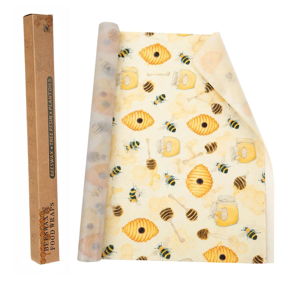 KFHENSOMR Beeswax Wraps for Food Roll (13x40 inch) Reusable Beeswax Paper
