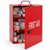 Timgle First Aid Kit with Combination Lock 3 Shelf Wall Mount Medicine Cabinet with Handle Locking Medical Cabinet Lightweight Medium Organizer Wall Steel Storage Box for Business and Worksite(Red) view 1