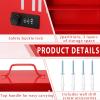Timgle First Aid Kit with Combination Lock 3 Shelf Wall Mount Medicine Cabinet with Handle Locking Medical Cabinet Lightweight Medium Organizer Wall Steel Storage Box for Business and Worksite(Red) view 4