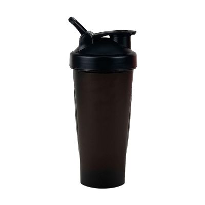 Jenivaint 20oz Protein Shaker Bottle, Leak Proof Water Bottle with Loop and Shaker Balls for Pre Workout, Gym, Fitness, Outdoor Sports (Black)