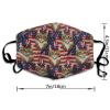 Women Men Warm Face Scarf Mask Face Scarf Dust Proof Windproof Mouth Cover, Red White Blue Stars American Flag Cat Mouth Protection for Outdoors Home and Daily Use view 2
