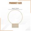 shamjina Metal Floral Hoop Round with Wooden Box Base Crafts Floral Wreath Gold Wreath Ring for Baptism Party Tabletop Decoration view 3
