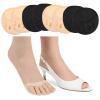 4 Pairs Toe Socks for Heels, Non-Slip High Heel Socks Invisible Metatarsal Pads Soft Ball of Foot Cushion Socks for Women Men High Heels Running Forefoot Pain Relief Sleeves view 1