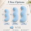 Adult Body Pillow, Mountain-Shaped Side Sleep Full-Body Pillow, Bed Long Body Pillow, Hug Pillow with Removable and Washable Cover, Support roll Pillow, Full-Body Support for Sleep (Blue, 31.5in) view 2