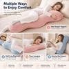 Adult Body Pillow, Mountain-Shaped Side Sleep Full-Body Pillow, Bed Long Body Pillow, Hug Pillow with Removable and Washable Cover, Support roll Pillow, Full-Body Support for Sleep (Blue, 31.5in) view 4