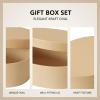 2 Pcs L-Size Oval Kraft Paper Gift Box Set, 7.6 x 5.3 x 3.0 in / 19.2 x 13.5 x 7.7 cm Beige Favor Cases with Honeycomb Filler, Long-Lasting Unique for Cookies, Bakery Packaging, Wedding Party Treats view 3