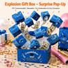 DXESWV 2026 Graduation Pop up Money Box, Exploding Graduation Surprise Pop up Gift Box, DIY Bouncy Confetti Card, Creative Memorable Present for Grad, Empty Fillable Candy Bouquet (Blue, 20Layer) view 4