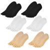 Zyghjort 6 Pairs Bunion Relief Toe Socks for Women, Ortho Toe Compression Socks Toes Separator Alignment Correction Low Cut No Show Liner Five Finger Yoga Sock, Orthopedic Compression Sock view 1