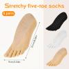 Zyghjort 6 Pairs Bunion Relief Toe Socks for Women, Ortho Toe Compression Socks Toes Separator Alignment Correction Low Cut No Show Liner Five Finger Yoga Sock, Orthopedic Compression Sock view 3