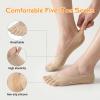 Zyghjort 6 Pairs Bunion Relief Toe Socks for Women, Ortho Toe Compression Socks Toes Separator Alignment Correction Low Cut No Show Liner Five Finger Yoga Sock, Orthopedic Compression Sock view 4