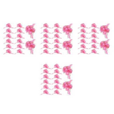Lurrose 80 Pcs Pull Bows for Present - 7" Large Ribbon Bows for Wedding, Anniversary, Birthday, Holiday Celebration, Wrapping Boxes, Baskets, Flowers Decorations