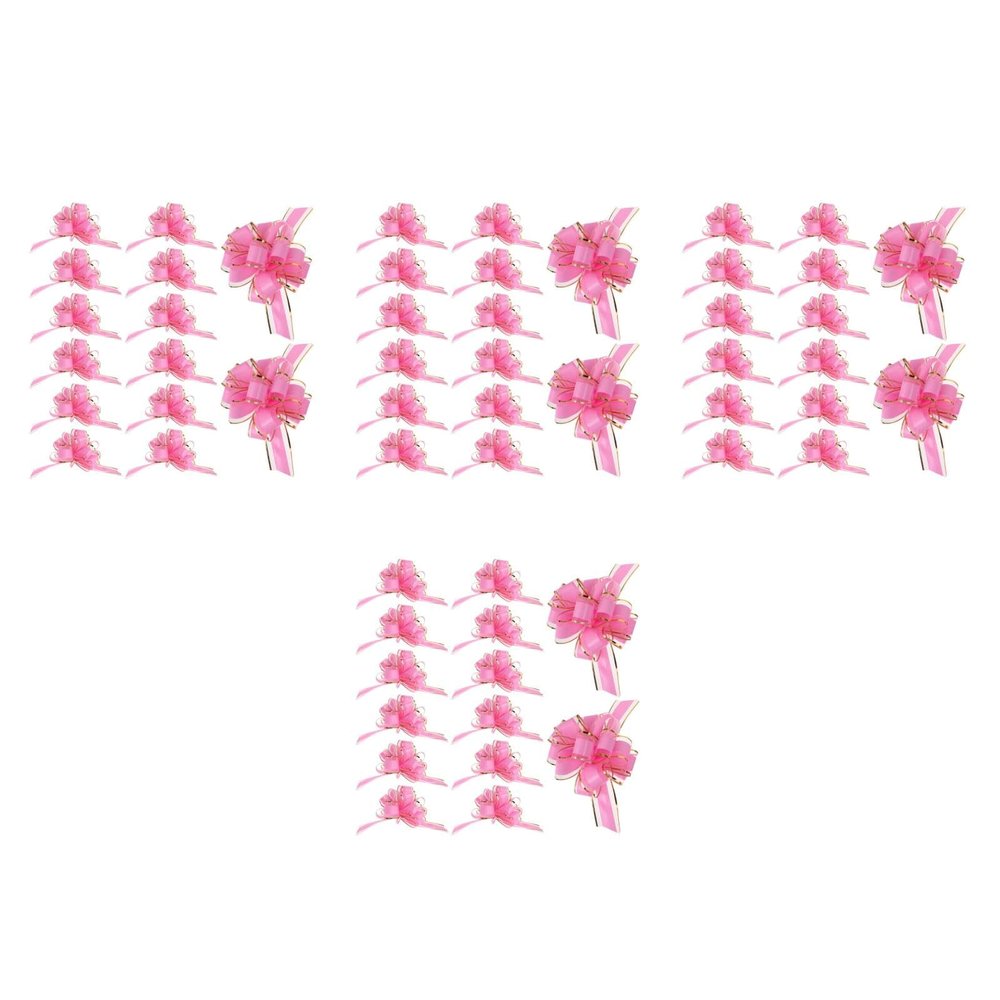Lurrose 80 Pcs Pull Bows for Present - 7" Large Ribbon Bows for Wedding, Anniversary, Birthday, Holiday Celebration, Wrapping Boxes, Baskets, Flowers Decorations