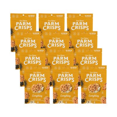 ParmCrisps Everything Made Simply with 100% REAL Cheese | Healthy Keto Snacks, Low Carb, High Protein, Gluten Free, Oven Baked, Keto-Friendly | 1.75 Ounce (Pack of 12)