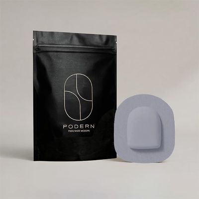 Podern Fashion Set - Reusable Omnipod Cover - Slim, Low-Profile, Matte Finish for Diabetic Insulin Pumps and Matching Overlay Tapes. (Pale Blue)