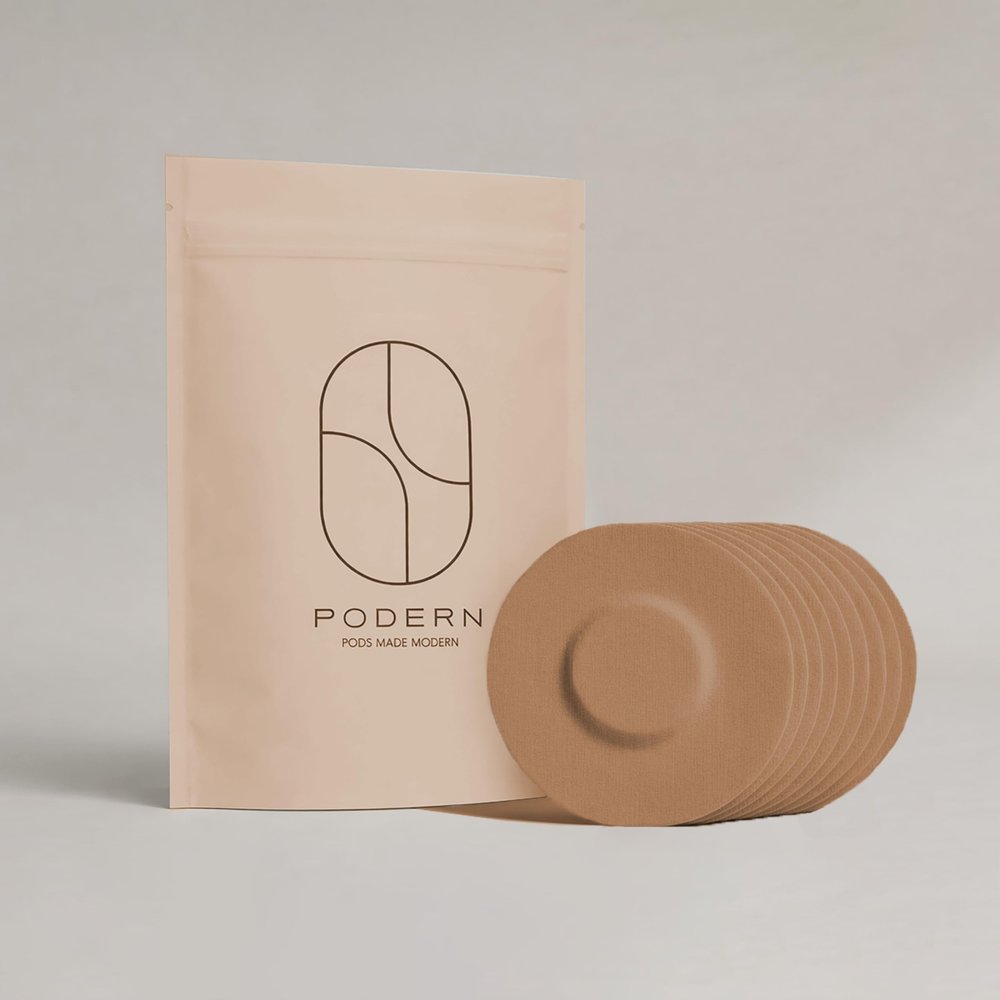 Podern Adhesive CGM Patches | Compatible with Dexcom G7 and Freestyle Libre | 10-Pack Skin Tones | Durable, Protective & Water Resistant (N3)