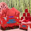 SolarGlory Large Spider Birthday Gift Bag with Tissue Paper and Card, Red Spider Web Wrapping Paper Bag for Men, Boys, Girls, Birthday Party Decoration, Halloween, Baby Shower Party Supplies. view 4