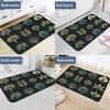 Diatomaceous Earth Golden Palm Leaves Bath Mat 16x24 Ultra-Absorbent & Fast-Drying Floor Mat with Non-Slip Rubber Backing Thin 0.15" Profile for Bathroom Entryway Doorway Mud Dog Food Mat view 4