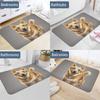 Golden Dog Diatomaceous Earth Door Mat for Entryway 20x32 Ultra Thin Non-Slip Bathroom Rug Absorbent Stone Floor Mat for Mudroom Patio Kitchen Low Profile Indoor Outdoor Doormat view 4