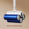 16CM Extra Wide Lint Roller, Sticky Pet Hair Remover with 60 Disposable Sheets for Home & Travel view 4