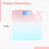 Digital Body Weight Scale, Rechargeable Body Weight Scale with Gradient Pink, Temperature Display, 10.2 in / 26 cm Compact Scale, Round Corner Design, Clear Backlit Numbers for Home, Health Management view 2
