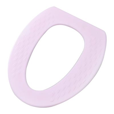 Oubit Toilet Seat Cushion, Waterproof EVA Toilet Seat Cushion Reusable Warm Soft Pad Bathroom Supplies, Stripe Pink