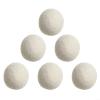 6 Pack Wool Dryer Balls for Laundry, Reusable Natural Fabric Softener Alternative to Reduce Static-Dry Time,White 6cm Washing Machine Accessories view 2